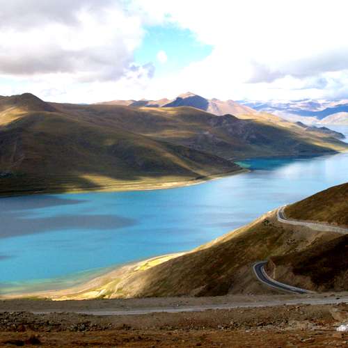 Yamdrok meer Tibet China